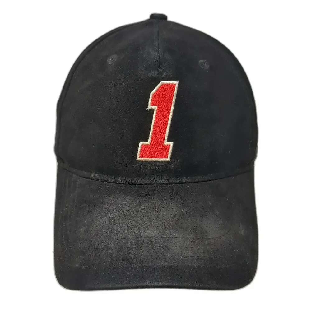 Forever 21 5 Panel Black One Size Number 1 Nation Under God Suede Style Hat